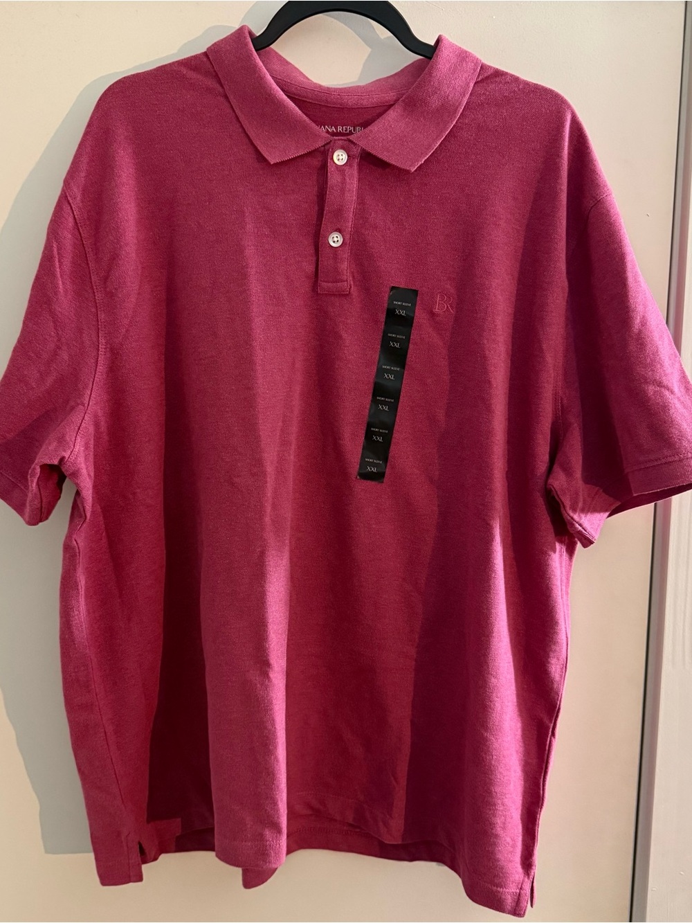 Banana Republic Men's Berry Pink Polo Shirt